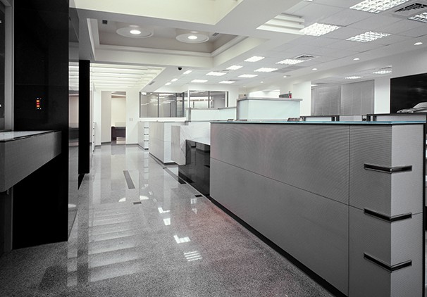 線條創(chuàng)意辦公室裝修實(shí)景圖